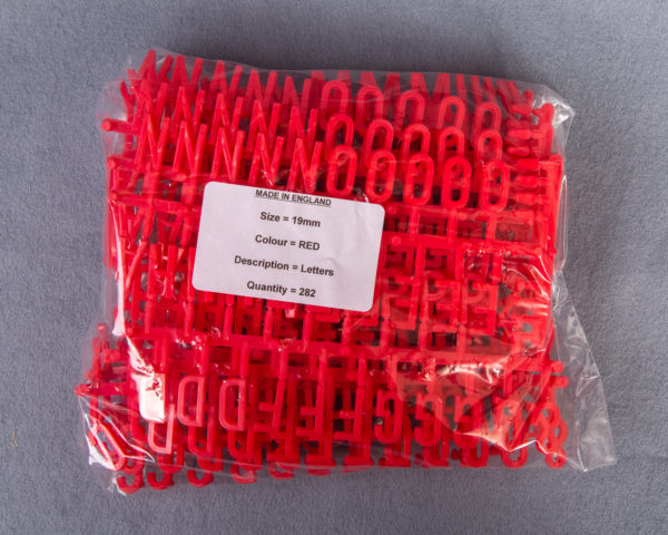 Red Characters - Peg Letterboard