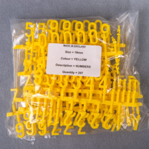Yellow Characters - Peg Letterboard