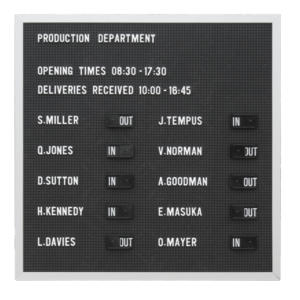 Satin Silver Frame - Peg Letterboard (ECON-5)